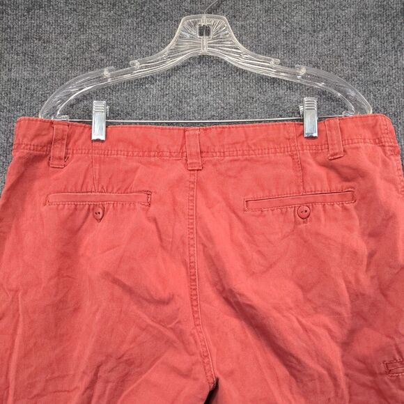 Iron Co Mens Chino Shorts Red Size 36 Slash Pockets Belt Loops - Picture 8 of 10